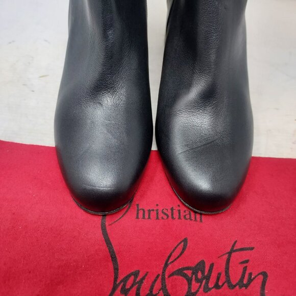 Christian Louboutin Black Turela Leather Ankle Boot - Picture 8 of 11